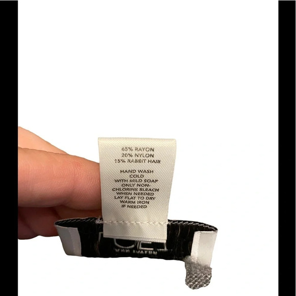 LOFT Ann Taylor Cardigan Sweater Beaded Rayo Rabbit Hair Blend - Picture 5 of 6